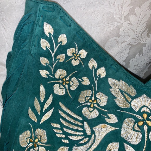 NEW HUGE EMBROIDERED FRINGED BOHO BAG FROM AUSTRALIA - ONE OF A KIND!!! - Picture 9 of 14